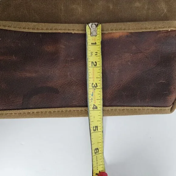 Canvas Shoulder Bag In Blue Waxed Canvas Farmers Market Tote Shoulder Bag - Picture 14 of 16